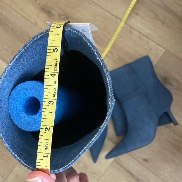 NWT Zara Denim Knee-High Boots Sz 9 - Picture 15 of 16